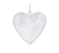 INNSPIRO Corazón plástico Transparente para Colgar 2 Partes 6.5cm.