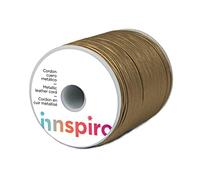 INNSPIRO Cordón Cuero metálico Dorado 1,5mm. 100m.