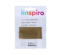 INNSPIRO Cordón Cuero metálico Dorado 1,5mm. 5m.