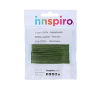 INNSPIRO Cordón Cuero metálico Verde 1,0mm. 5m.