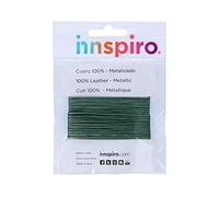 INNSPIRO Cordón Cuero metálico Verde Azulado 1,0mm. 5m.