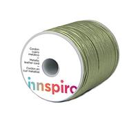 INNSPIRO Cordón Cuero metálico Verde Pastel 2,0mm. 100m.