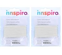 INNSPIRO Cordón Cuero Natural Blanco 2,0mm. 5m. (Paquete de 2)