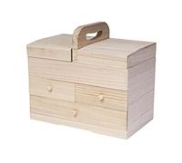 INNSPIRO Costurero madera de balsa 3 cajones 34x20x31cm, 21570