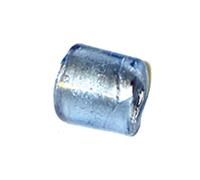 INNSPIRO Cuenta de vidrio cilindro transparente azul cielo 1,0x1,3cm. 500gr. 177u. Aprox.