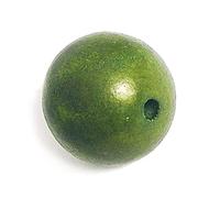 INNSPIRO Cuenta madera bola verde diam. 30mm. 50u. Aprox.