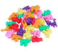 INNSPIRO Cuentas de plástico Animales colores surtidos 21mm. 120u. aprox.