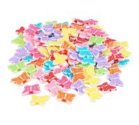 INNSPIRO Cuentas de plástico de mariposas Multicolor Opaco diam. 15x12mm. 600u. aprox. diam. int. 1,5mm.Bote