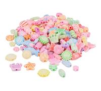 INNSPIRO Cuentas de plástico multicolor Opaco mix formas y colores 11mm. 2000u. aprox. diam. int. 1,4-4,5mm.Bolsa