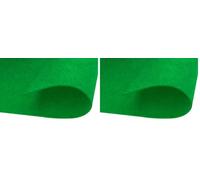 INNSPIRO Fieltro acrílico verde fuerte láminas 20x30cm.x1mm. 160gr./m2 20u. Material muy utilizado para manualidades y decoración (Paquete de 2)