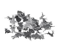 INNSPIRO Lentejuelas animales plateadas 5mm. 10mm. y 20mm. 5 modelos 28gr., ideal para manualidades con niños, decoraciones y actividades creativas