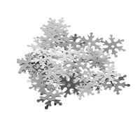 INNSPIRO Lentejuelas copos de nieve plateadas 24mm. 14gr., ideal para manualidades con niños, decoraciones y actividades creativas