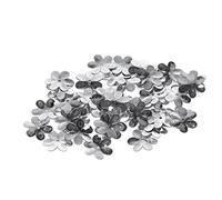 INNSPIRO Lentejuelas flores plateadas 11mm. 14gr., ideal para manualidades con niños, decoraciones y actividades creativas