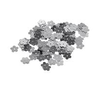 INNSPIRO Lentejuelas flores plateadas 20mm. 14gr., ideal para manualidades con niños, decoraciones y actividades creativas