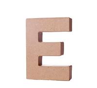 INNSPIRO Letra E Papel maché con Volumen alt. 10cm. Grosor 1,7cm., Manualidades, Actividades Creativas y Regalos, para Personalizar y Decorar.