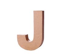 INNSPIRO Letra J papel maché con volumen alt. 10cm. grosor 1,7cm., manualidades, actividades creativas y regalos, para personalizar y decorar.
