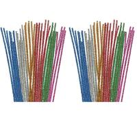 INNSPIRO Limpiapipas chenilla metálicas mix colores 6mm.x30cm. 25u., ideal para manualidades con niños, decoraciones y actividades creativas (Paquete de 2)