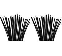 INNSPIRO Limpiapipas chenilla negro 6mm.x30cm. 25u., ideal para manualidades con niños, decoraciones y actividades creativas (Paquete de 2)