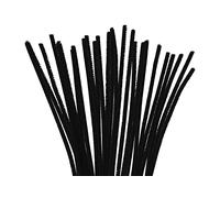 INNSPIRO Limpiapipas chenilla negro 6mm.x30cm. 25u., ideal para manualidades con niños, decoraciones y actividades creativas