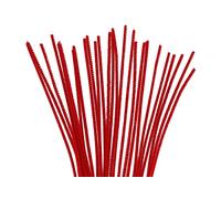 INNSPIRO Limpiapipas chenilla rojo 4mm.x30cm. 50u., ideal para manualidades con niños, decoraciones y actividades creativas