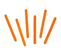 INNSPIRO Palos de polo de madera pequeños naranja 73x7x2mm. 150u.Para Manualidades DIY, artesanía, bricolaje, decorar y proyectos Manualidades Infantiles