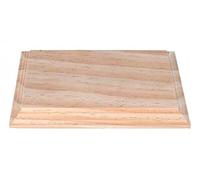INNSPIRO Peana madera de pino macizo rectangular inf. 30x18cm. sup. 28x16cm. alt. 2,3cm. Base de madera para pintar, decorar y hacer manualidades.