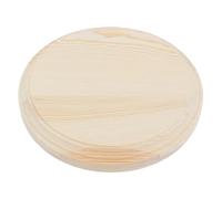 INNSPIRO Peana madera pino macizo redonda de altura 2,3cm. inf. 29cm. sup. 27cm. alt. 2,3cm. Base de madera para pintar, decorar y hacer manualidades.