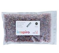 INNSPIRO Rocalla de vidrio cilindro aurora boreale lila diam. 1,80x6mm. 500gr. Bolsa. Para crear pulseras y collares, ideal para manualidades y joyas con niños. Cuentas semilla.