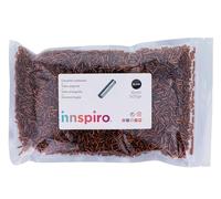 INNSPIRO Rocalla de vidrio cilindro plateado cobre diam. 1,80x6mm. 500gr. Bolsa. Para crear pulseras y collares, ideal para manualidades y joyas con niños. Cuentas semilla.