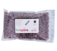 INNSPIRO Rocalla de vidrio cilindro plateado violeta diam. 1,80x6mm. 500gr. Bolsa. Para crear pulseras y collares, ideal para manualidades y joyas con niños. Cuentas semilla.