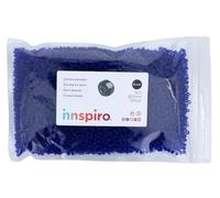INNSPIRO Rocalla de vidrio redonda glaseado azul fuerte 3,0mm. 500gr. Bolsa. Para crear pulseras y collares, ideal para manualidades y joyas con niños. Cuentas semilla.