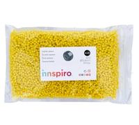INNSPIRO Rocalla de vidrio redonda opaco amarillo 3,8mm. 500gr. Bolsa. Para crear pulseras y collares, ideal para manualidades y joyas con niños. Cuentas semilla.