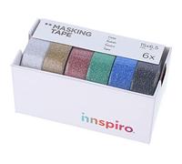 INNSPIRO Set 6 cintas masking tape Serie Glitter