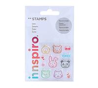 INNSPIRO Set sellos acrílicos Caras animales 5,3x6cm.