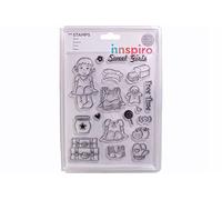 INNSPIRO Set sellos acrílicos Niña: Crea su vestuario 14x18cm.
