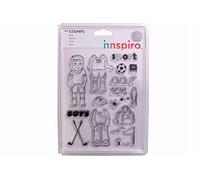 INNSPIRO Set sellos acrílicos Niño: Crea su vestuario 14x18cm.