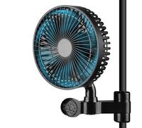 Inoamity Ventilador Oscilante con Clip para Armario de Cultivo - Motor EC 10W 4 Velocidades, 550m³/h Flujo de Aire, ≤32dB Silencioso, Ideal para Hidroponía e Invernaderos (Negro)