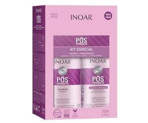Inoar Dúo Pos Progress Champú y Acondicionador Alisado de Queratina - 1 Pack