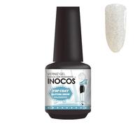 Inocos esmalte top coat de uñas glitter show holografico