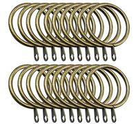 inodiref 20 Piezas Anillos de Cortina de Metal 38mm de Diámetro Interno Anillos de Cortina de Metal Bronce para Colgar Cortinas en Baños Dormitorios