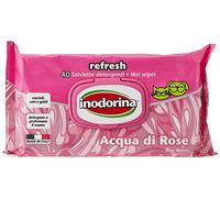 Inodorina Toallitas Desinfectantes para Perros y Gatos Refresh Agua de Rosas (40 Unidades). Toallitas Húmedas de Higiene para Mascotas, Tejido Resistente Sin Alcohol. No Testado en Animales