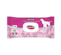 Inodorina Toallitas Desinfectantes para Perros y Gatos Refresh Aloe Vera (40 Unidades). Toallitas Húmedas de Higiene para Mascotas, Tejido Resistente Sin Alcohol.