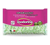 Inodorina Toallitas Desinfectantes para Perros y Gatos Refresh Clorhexidina (15 Unidades). Toallitas Húmedas de Higiene para Mascotas, Tejido Resistente Sin Alcohol.