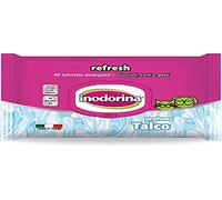 Inodorina Toallitas Desinfectantes para Perros y Gatos Talco Bio Perfumado (100 Unidades). Toallitas Húmedas de Higiene para Mascotas, Tejido Resistente Sin Alcohol.
