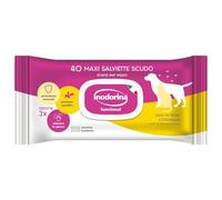 Inodorina Toallitas Escudo para Perros (12 Paquetes de 40 Unidades, Aceite de nim y citronela) - Toallitas higiénicas para Animales de Tela Lisa - Protección Natural contra huéspedes no deseados