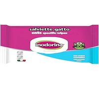 Inodorina Toallitas íntimas Desinfectantes para Gatos (40 Unidades). Toallitas Húmedas de Higiene para Mascotas, Tejido Resistente Sin Alcohol.