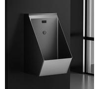 Inodoro automático de acero inoxidable montado en la pared con sensor de orinal para baño de hombres, diseño familiar sin contacto para higiene y comodidad