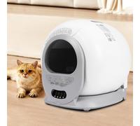 Inodoro automático para gatos de 65 l, autolimpiable, para gatos de 1 a 8 kg, caja con eliminación de olores, control en tiempo real, sensores de peso, incluye 1 bolsa de basura