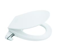 GROHE BAU Ceramic Asiento de bidé manual con tapa, ambos con caída amortiguada (asiento Duroplast, sin electricidad, 2 brazos autolimpiables, toma de agua 3/8"), 39648SH0