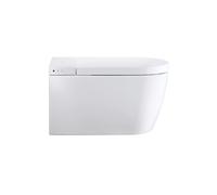 Inodoro bidé Duravit SensoWash® Starck f Lite Compact, descarga profunda, sin reborde, secador de pelo, asiento, mando a distancia, 650001012004310